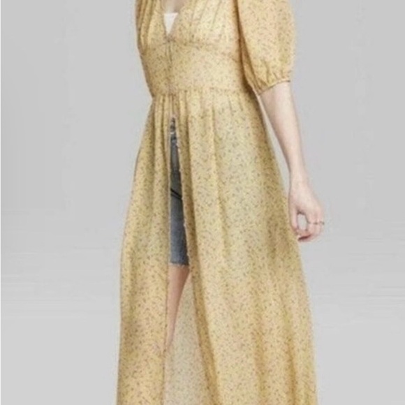 wild fable Dresses & Skirts - Elegant Yellow Floral Maxi Dress